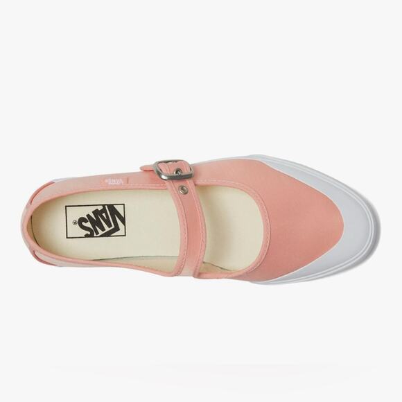 NEW VANS Ballet Pink Satin Mary Jane Sneakers With Buckle SZ 9 - Picture 7 of 11